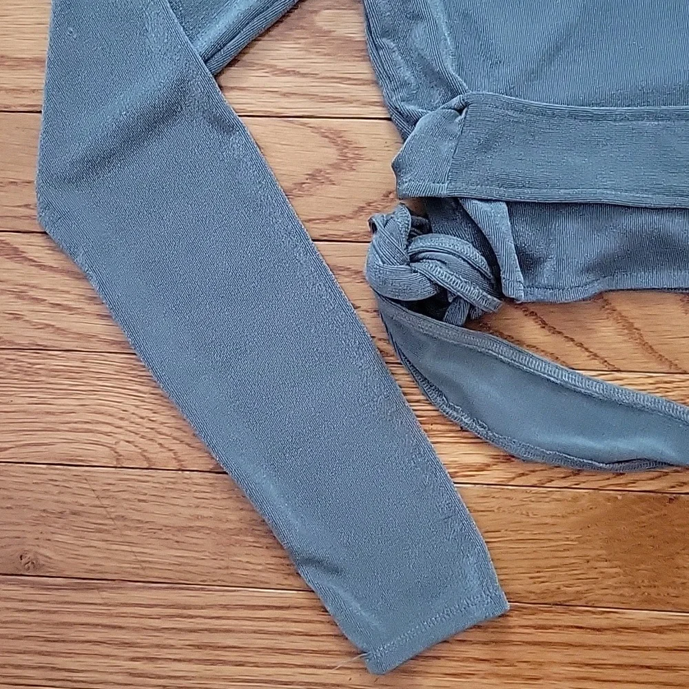 NWT PacSun Teal Wrap Top - Picture 5 of 6